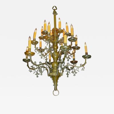 A 17th Century Benelux Patinated Brass Chandelier