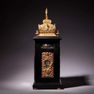 A 17th Century William and Mary eight day double basket table clock by Asselin