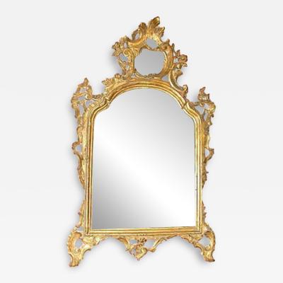 A 18th Century Italian Louis XV Finely Carved Giltwood Mirror