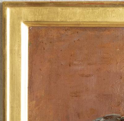 A 19TH CENTURY FRENCH SCHOOL STUDY OF A HORSE OIL ON CANVAS ON BOARD