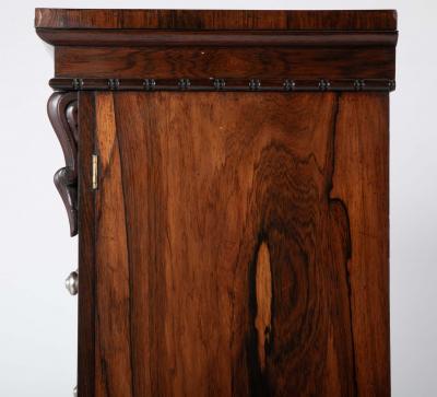 A 19th Century Brazilian Rosewood Six Drawer Wellington High Cabinet