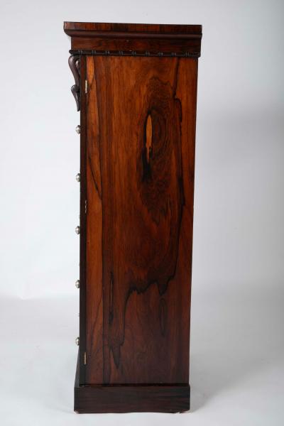 A 19th Century Brazilian Rosewood Six Drawer Wellington High Cabinet