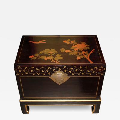 A 19th Century Chinese Pigskin Wrapped Chinoiserie Coffer