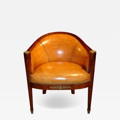 A 19th Century French Charles X Barrel Chair