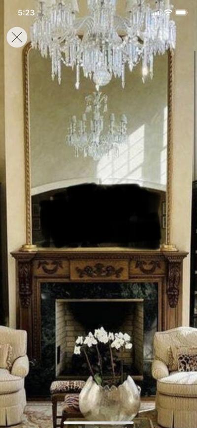 A 19th Century French Over the Mantle Mirror Monumental Standing 