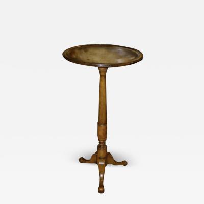 A 19th Century Small Italian Walnut Pedestal Side Table