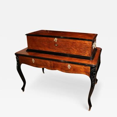 A 19th Century Swiss Music Box and Stand