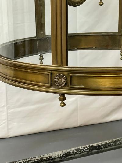 A 19th Early 20th Century Solid Bronze Gothic Lantern Six Lights Circular