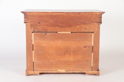 A 19th century figured elm console resting on four round Doric style columns