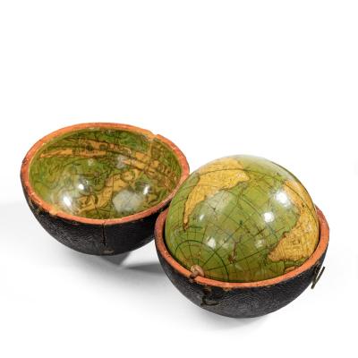 A 3 inch Regency Lane s pocket globe dated 1818