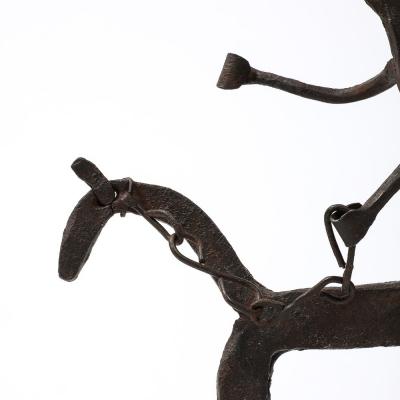 A Bamana Wrought Iron Equestrian Sculpture