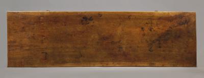 A Baroque Period Trestle Ended And Forged Iron Table