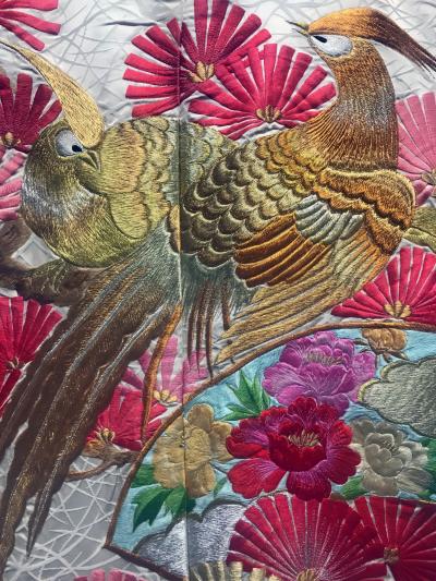 A Beautiful Embroidered Vintage Japanese Ceremonial Kimono