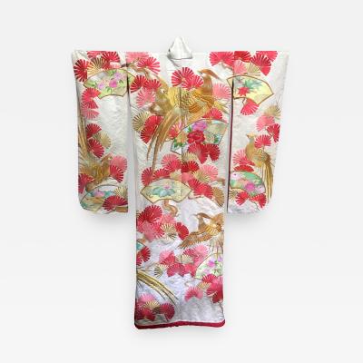 A Beautiful Embroidered Vintage Japanese Ceremonial Kimono