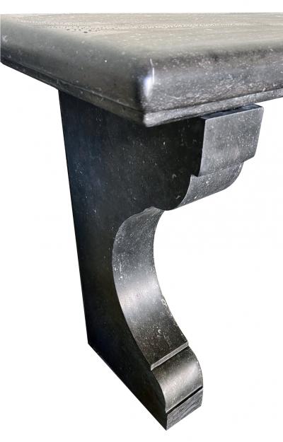 A Belgian Carved Bluestone Neoclassical Style Indoor Outdoor Wall Console Table