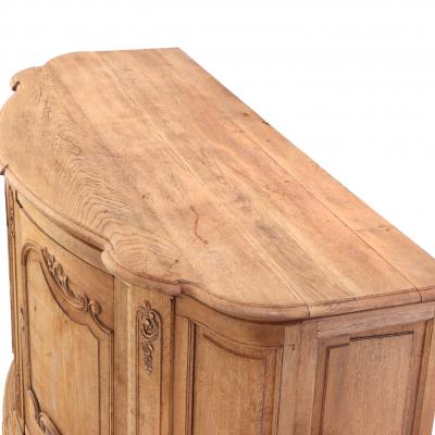 A Belgian Oak Bowfront Buffet Sideboard C 1900 