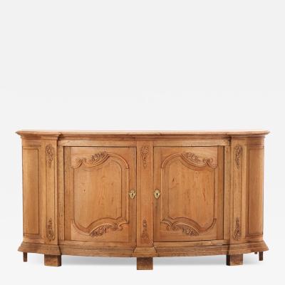 A Belgian Oak Bowfront Buffet Sideboard C 1900 