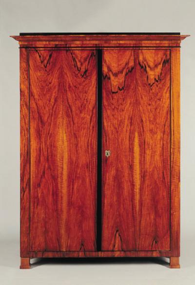 A Biedermeier Two Door Armoire