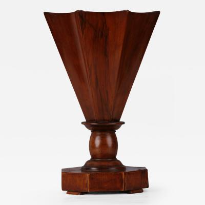 A Biedermeier Walnut Spittoon in the Manner of Danhauser Austrian ca 1820