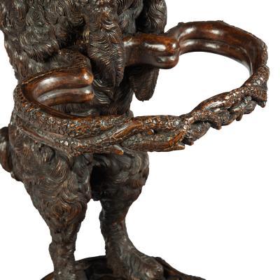 A Black Forest lindenwood mountain dog stick stand