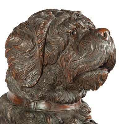 A Black Forest lindenwood mountain dog stick stand