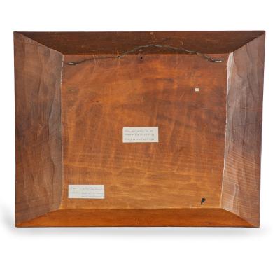 A Black Forest walnut plaque of the Lion of Lucerne 