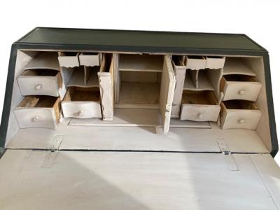 A Black Rococo Foldable Writing Desk With Drawers Circa 18th Century Sweden