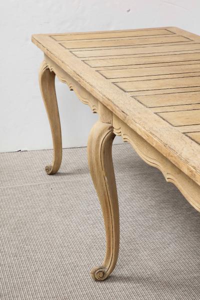 A Bleached Oak Louis XV Style Dining Table