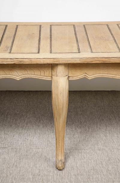 A Bleached Oak Louis XV Style Dining Table