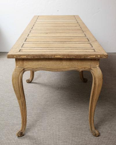 A Bleached Oak Louis XV Style Dining Table