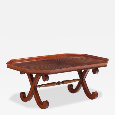 A Brazilian solid mahogany and rosewood coffee table C 1960 