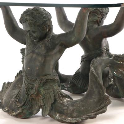 A Bronze Glass Coffee Table 20th C Thailand