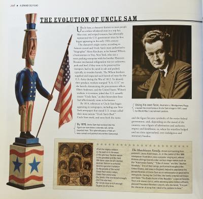 A CARVED AND PAINTED FIGURE OF UNCLE SAM CIRCA 1876