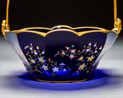 A CENTRAL EUROPEAN ORMOLU MOUNTED BASKET