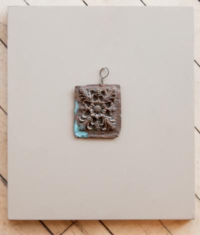 A COLLECTION OF SEVEN BRONZE MASTERS MOUNTED ON PAINTED WOODEN BLOCKS