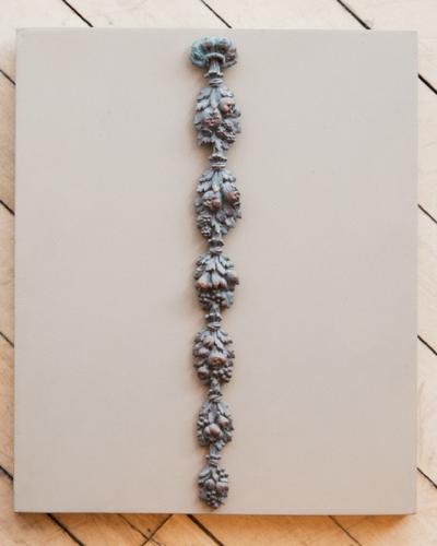 A COLLECTION OF SEVEN BRONZE MASTERS MOUNTED ON PAINTED WOODEN BLOCKS