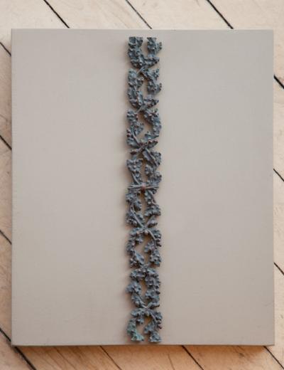 A COLLECTION OF SEVEN BRONZE MASTERS MOUNTED ON PAINTED WOODEN BLOCKS