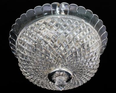 A CUT GLASS PLAFONNIER BY F C OSLER