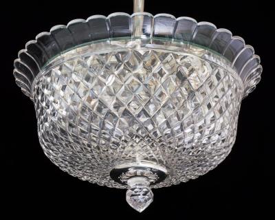 A CUT GLASS PLAFONNIER BY F C OSLER