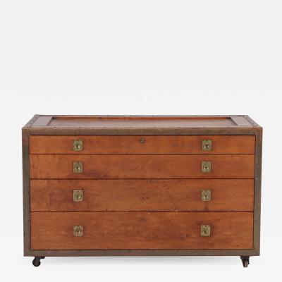 A Campaign chest of drawers American 1940s 