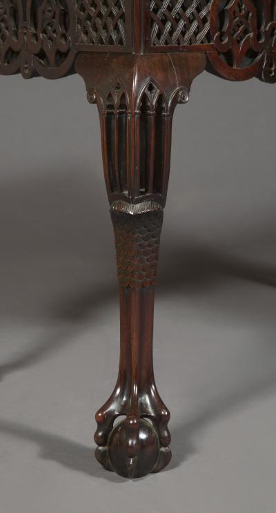 A Carved George II Cuban Mahogany Side Table Of Predominantly Gothic Taste