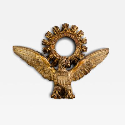 A Carved Gilded Wooden Eagle possibly Maine 19th century 