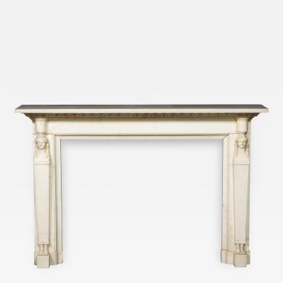 A Carved Statuary Marble Chimneypiece from the English Regency Period