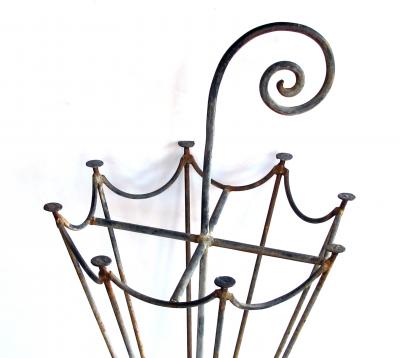 A Charming French 1920s Metal Openwork Umbrella Stand