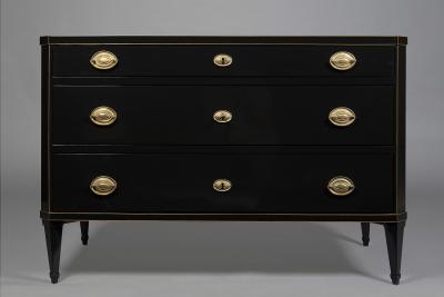 A Chic and Stylish Neoclassical Ebonized Commode