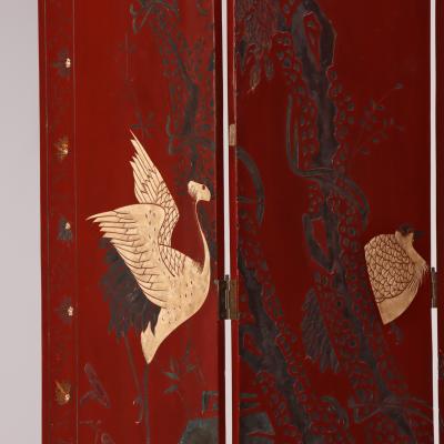 A Chinese 10 panel folding screen C 1940