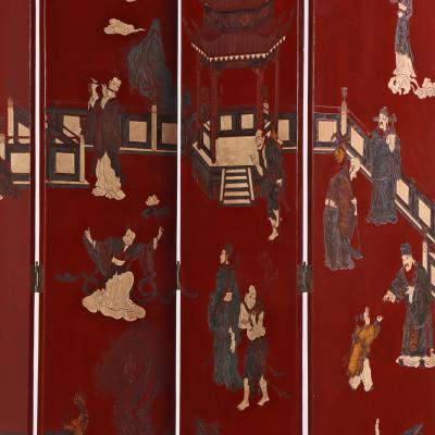 A Chinese 10 panel folding screen C 1940