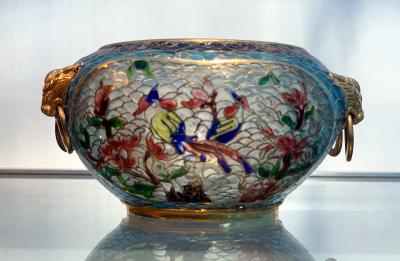 A Chinese Plique a jour Archaic style bowl