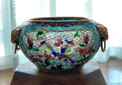 A Chinese Plique a jour Archaic style bowl