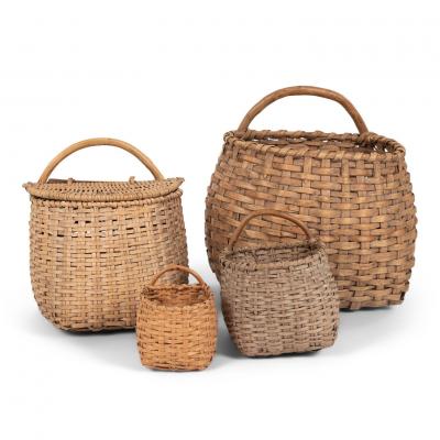 A Collection of Four 19th Century Swedish Baskets